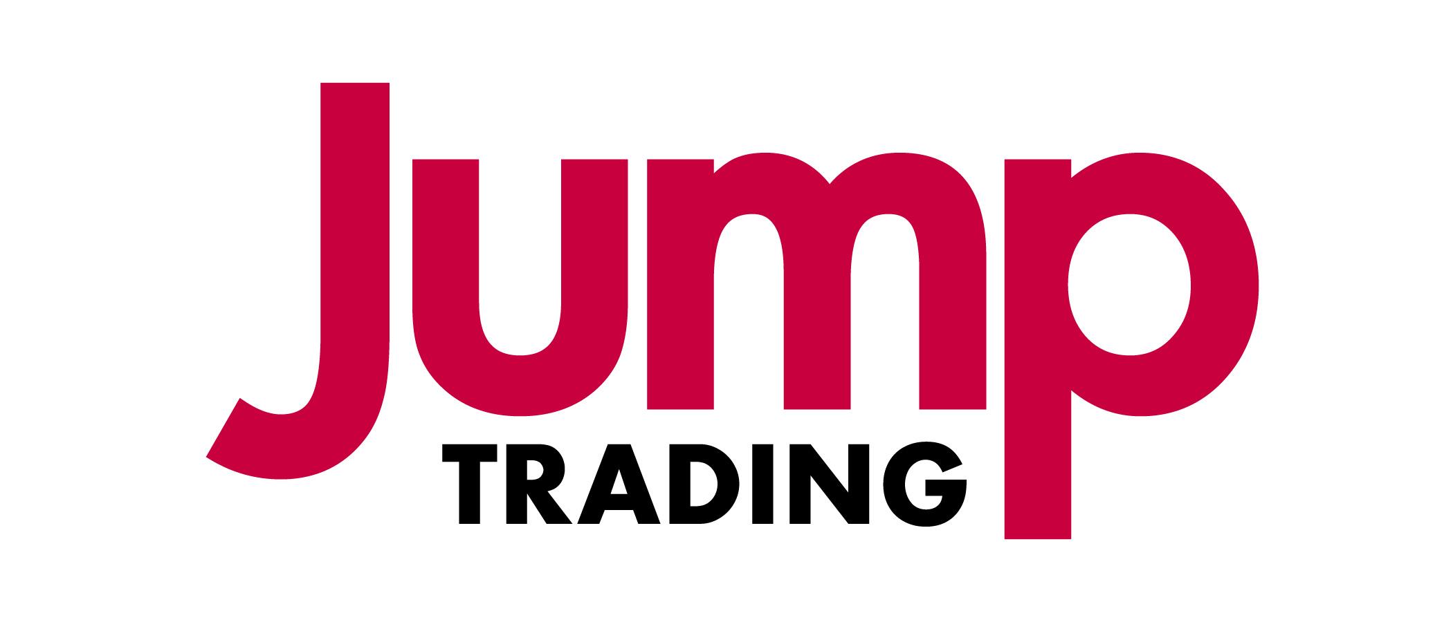 jumptrading logo - a red circle on the left, and the name of the company "jumptrading" on the right